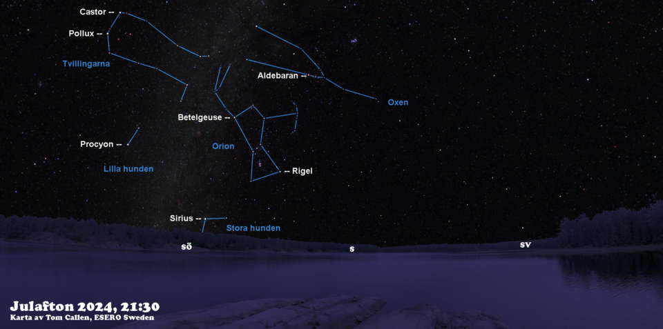 Julafton 2024 03_Stick figures with names and star names