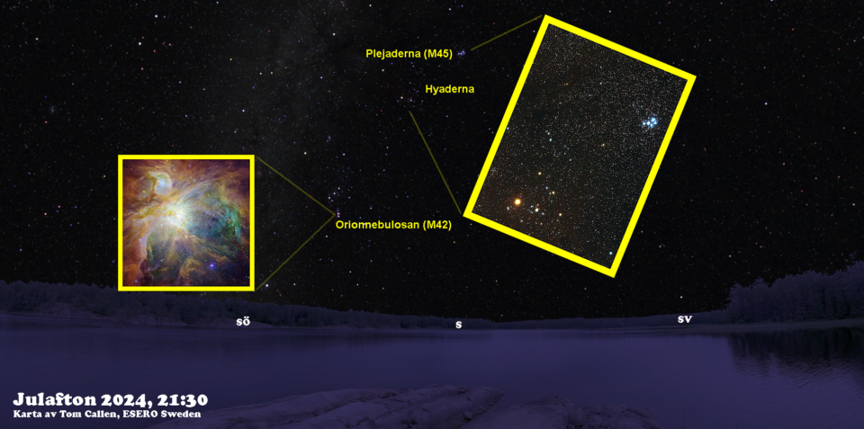 Julafton 2024 07_Deep sky objects Orion nebula, Pleiades & Hyades