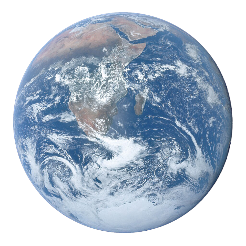 The Blue Marble (remastered) transparent