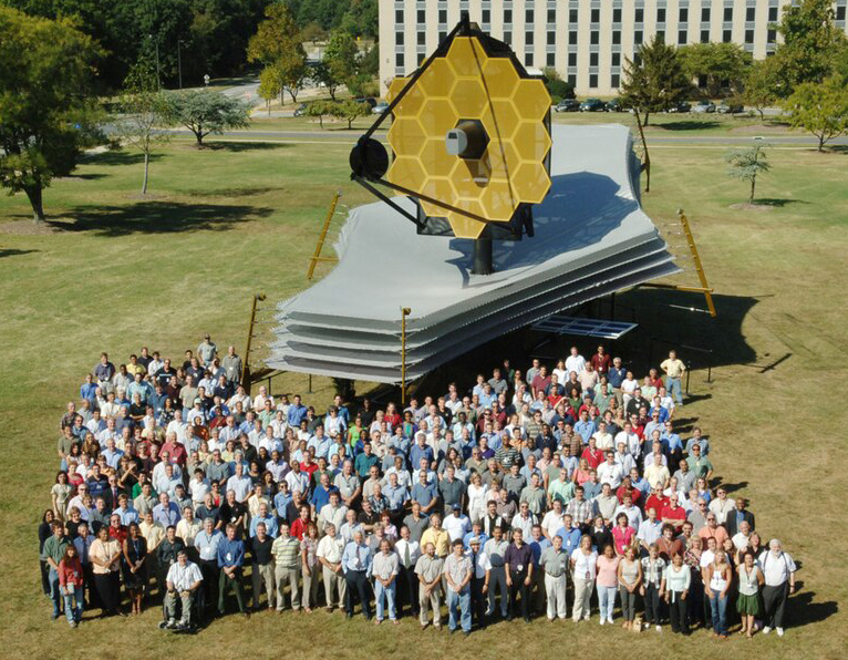 Webb telescope compared to people