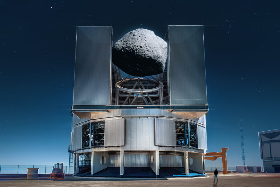 Size comparison between asteroid 1998 KY26 and the VLT Size comparison between asteroid 1998 KY26 and the VLT