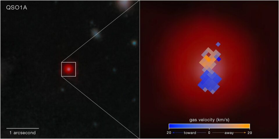 Little Red Dot Abell2744-QSO1a (NIRCam image with NIRSpec IFU ve